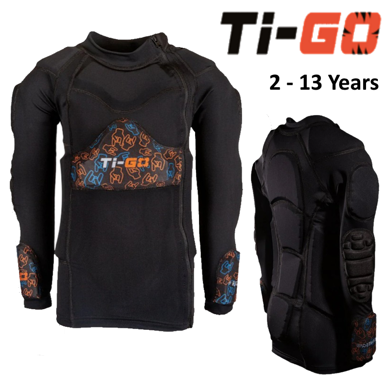 Ti-Go Ride Shield Zip Up Long Sleeve Body Armour Kids Cycling - Main Image